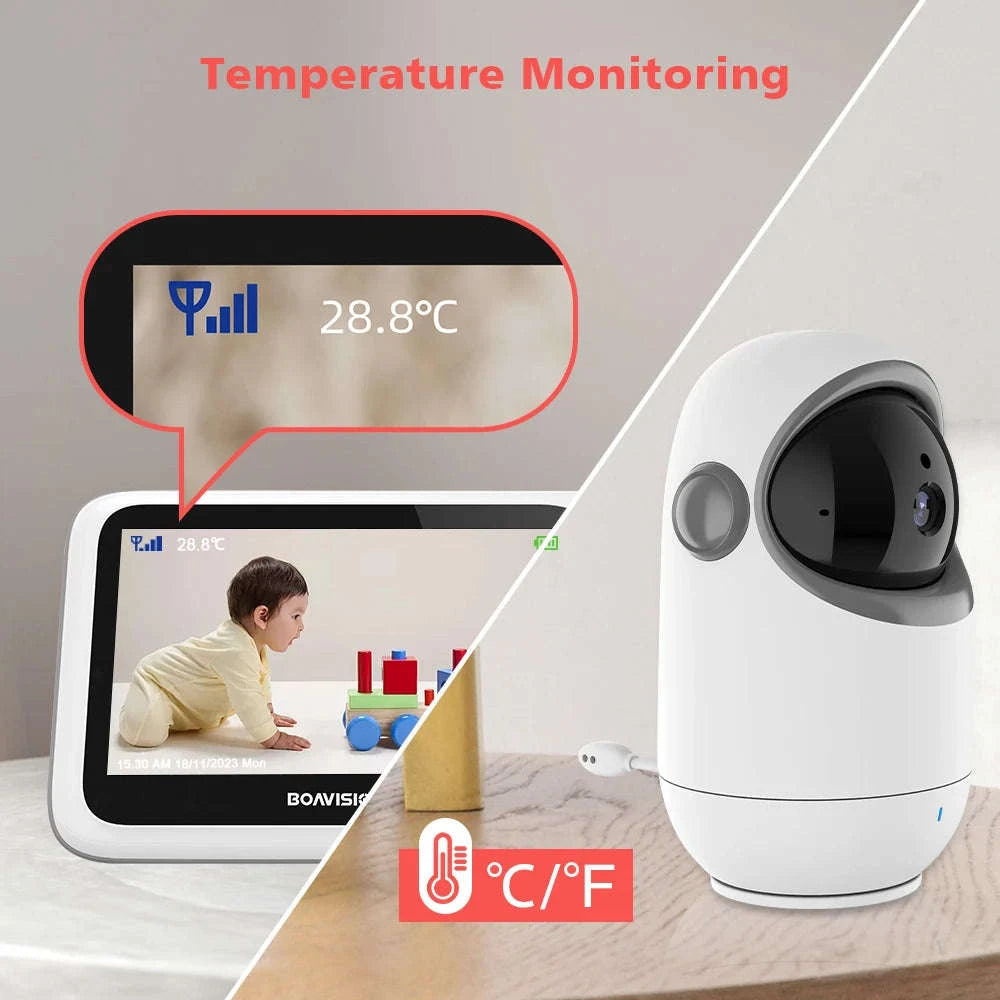 4.3” Wireless Baby Monitor with Pan‑Tilt Camera-BOA-VB801-US / CHINA