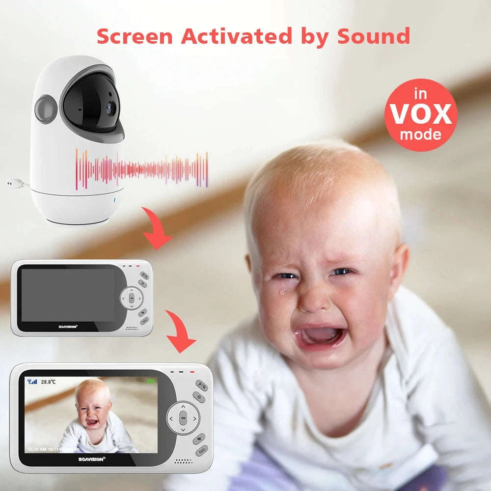 4.3” Wireless Baby Monitor with Pan‑Tilt Camera-BOA-VB801-US / CHINA