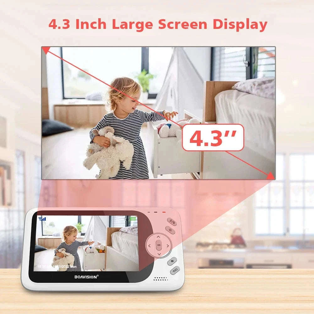4.3” Wireless Baby Monitor with Pan-Tilt Camera-BOA-VB801-US / CHINA
