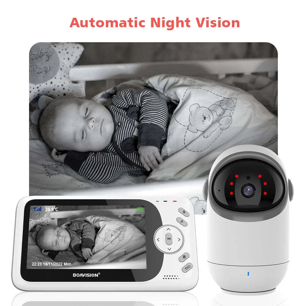 4.3” Wireless Baby Monitor with Pan‑Tilt Camera-BOA-VB801-US / CHINA