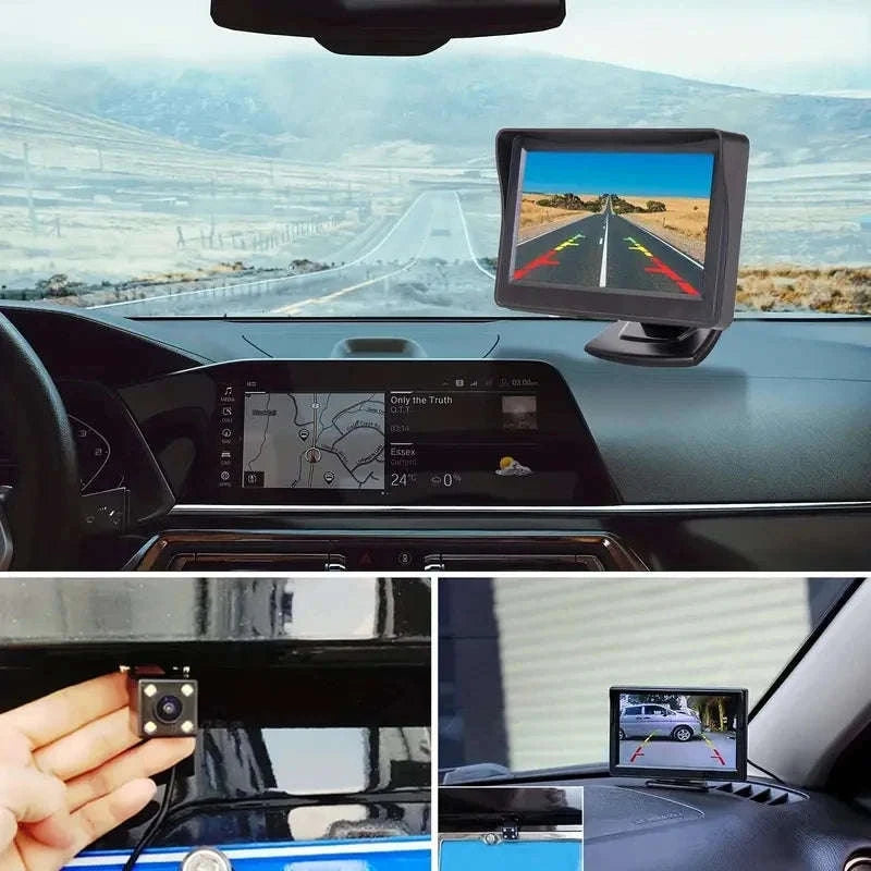 4.3Inch Rear View Camera Monitor Screen Reversing Camera for Car Parking Parking System Camera for Vehicle DashCam Backup Camera-4.3Inch Display