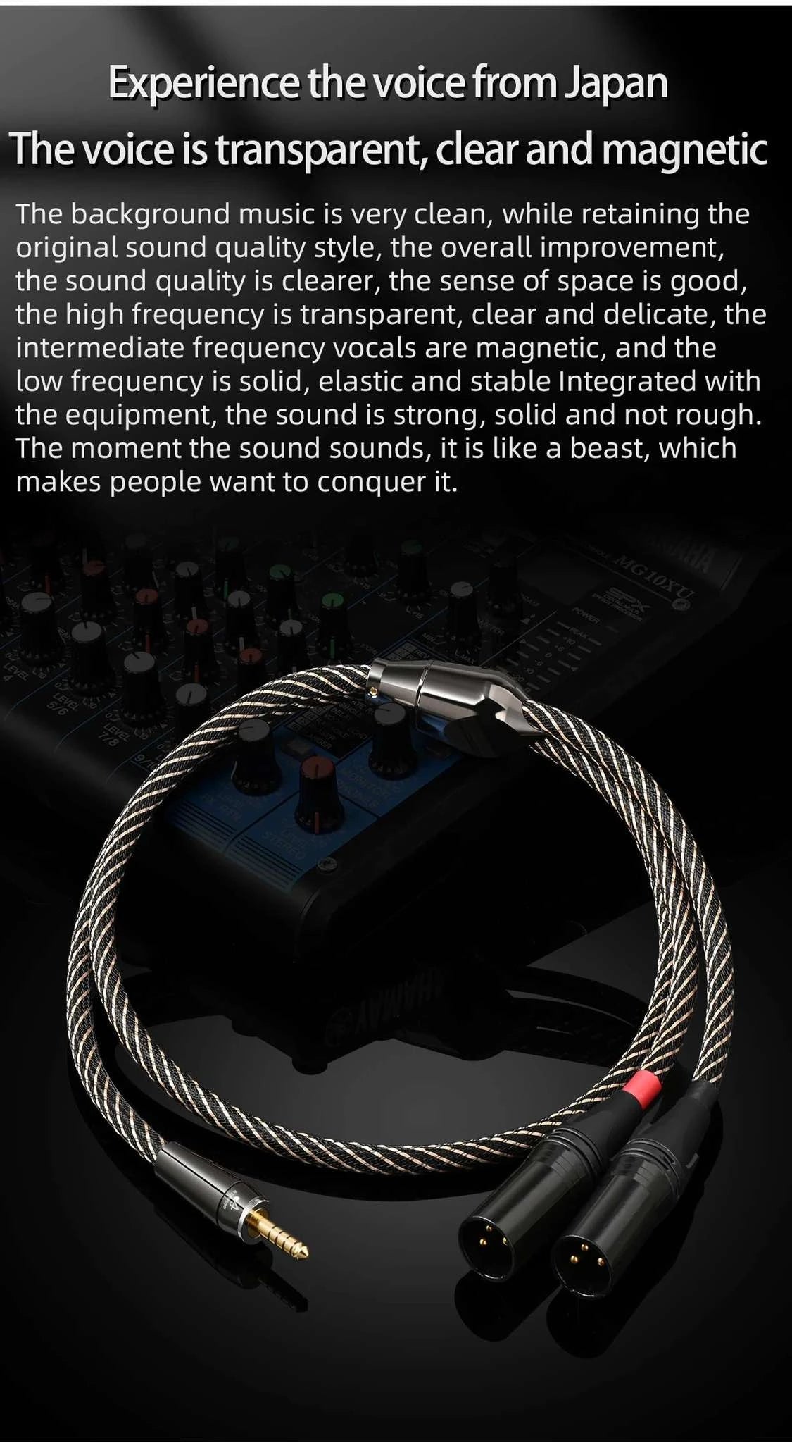 4.4mm Balanced to Dual XLR Cable for HiFi Audio and Studio Use-1.5m / 4.4mm to 2xlr male