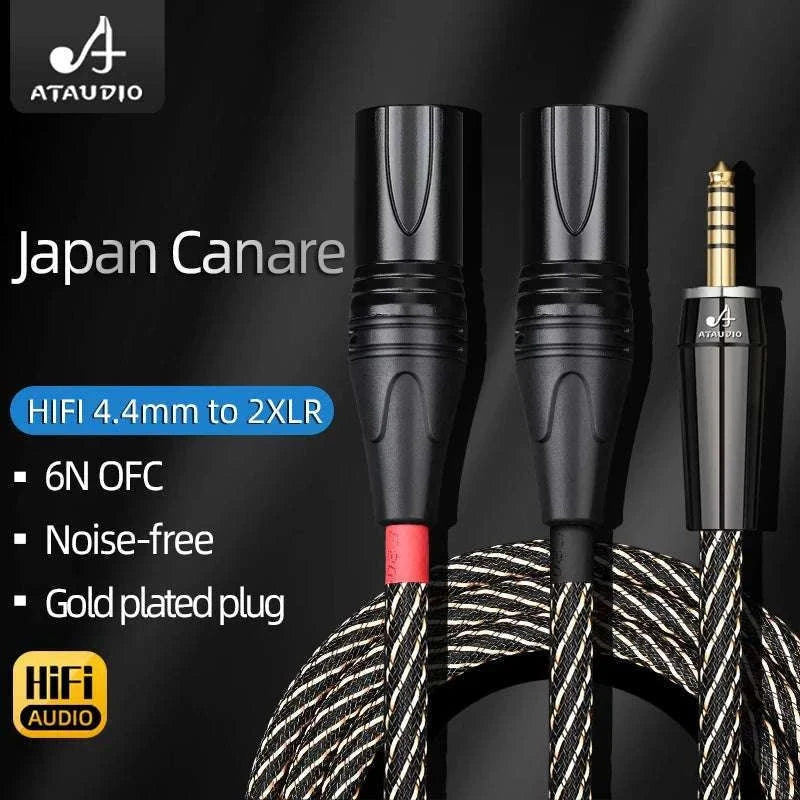 4.4mm Balanced to Dual XLR Cable for HiFi Audio and Studio Use-1.5m / 4.4mm to 2xlr male