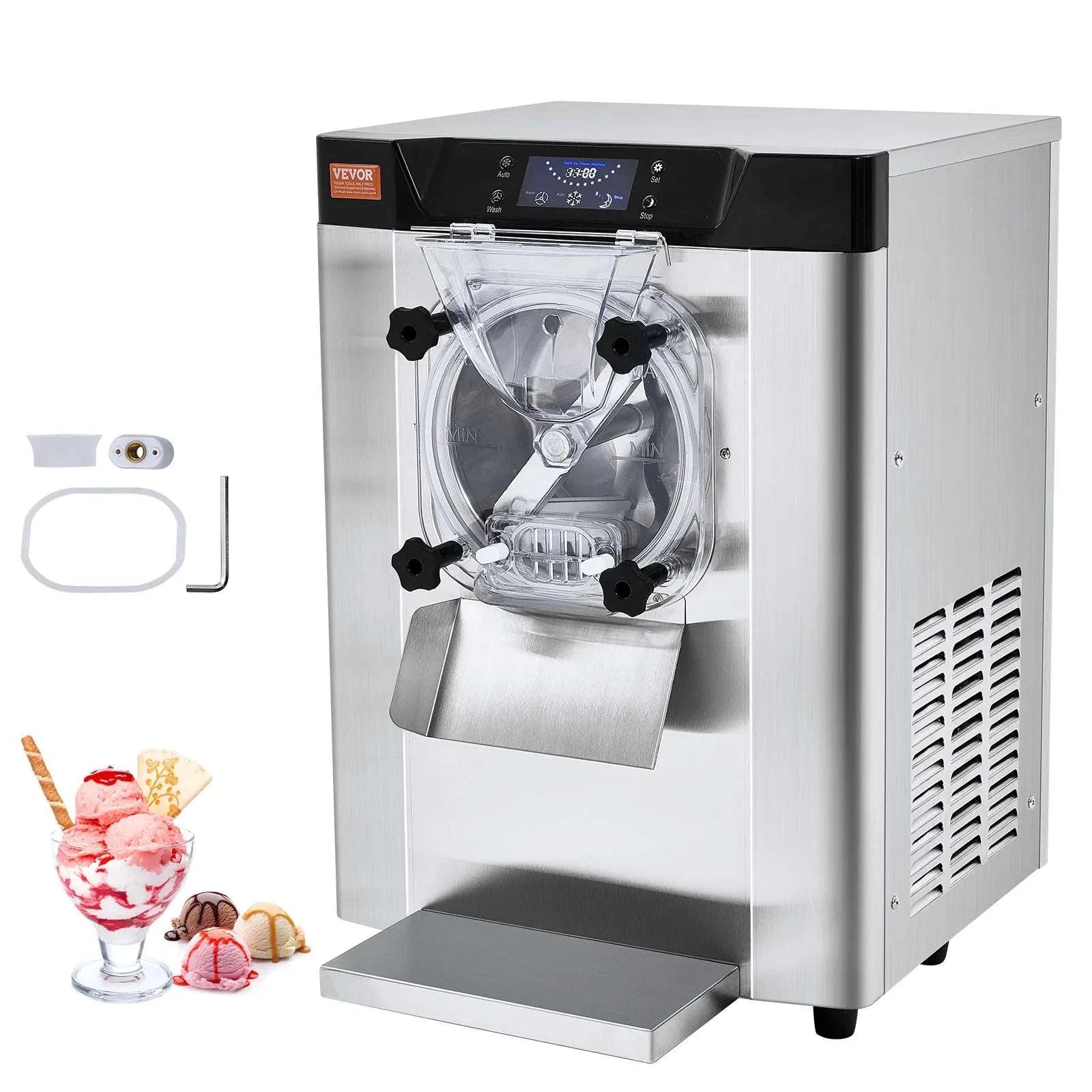 4.5L Commercial Ice Cream Machine 12L/h Countertop Hard Serve Maker-