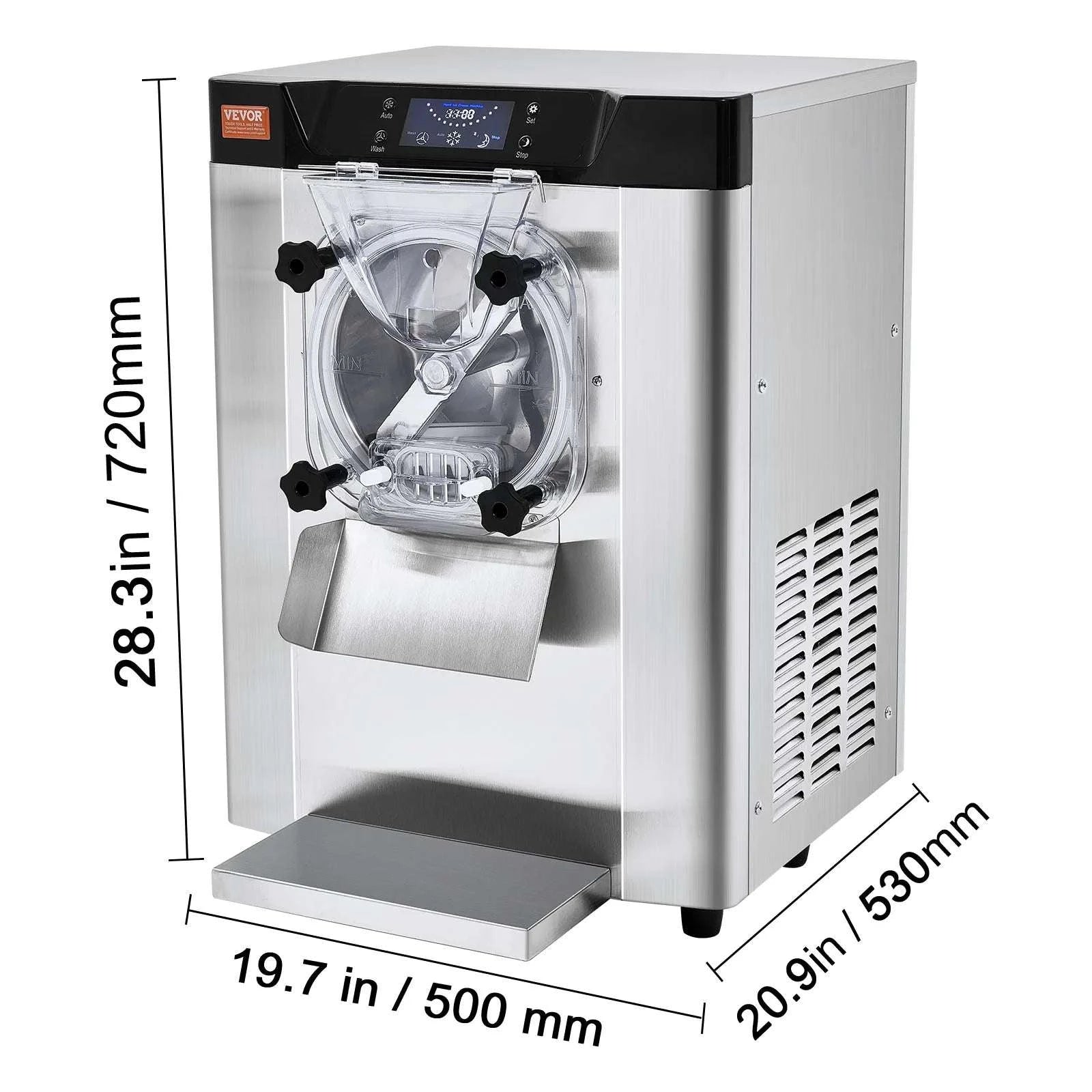 4.5L Commercial Ice Cream Machine 12L/h Countertop Hard Serve Maker-4.5L / CZECH REPUBLIC