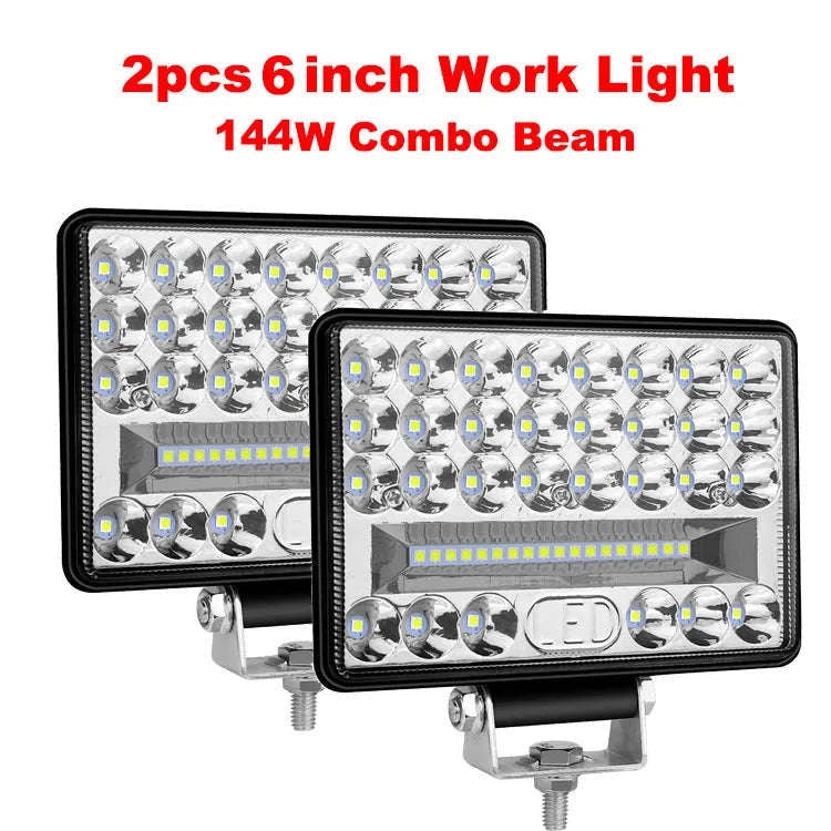 4-7 Inch LED Work Light Bar for Truck, Car, Boat, Tractor & ATV 12V/24V-2pcs 5inch 108W
