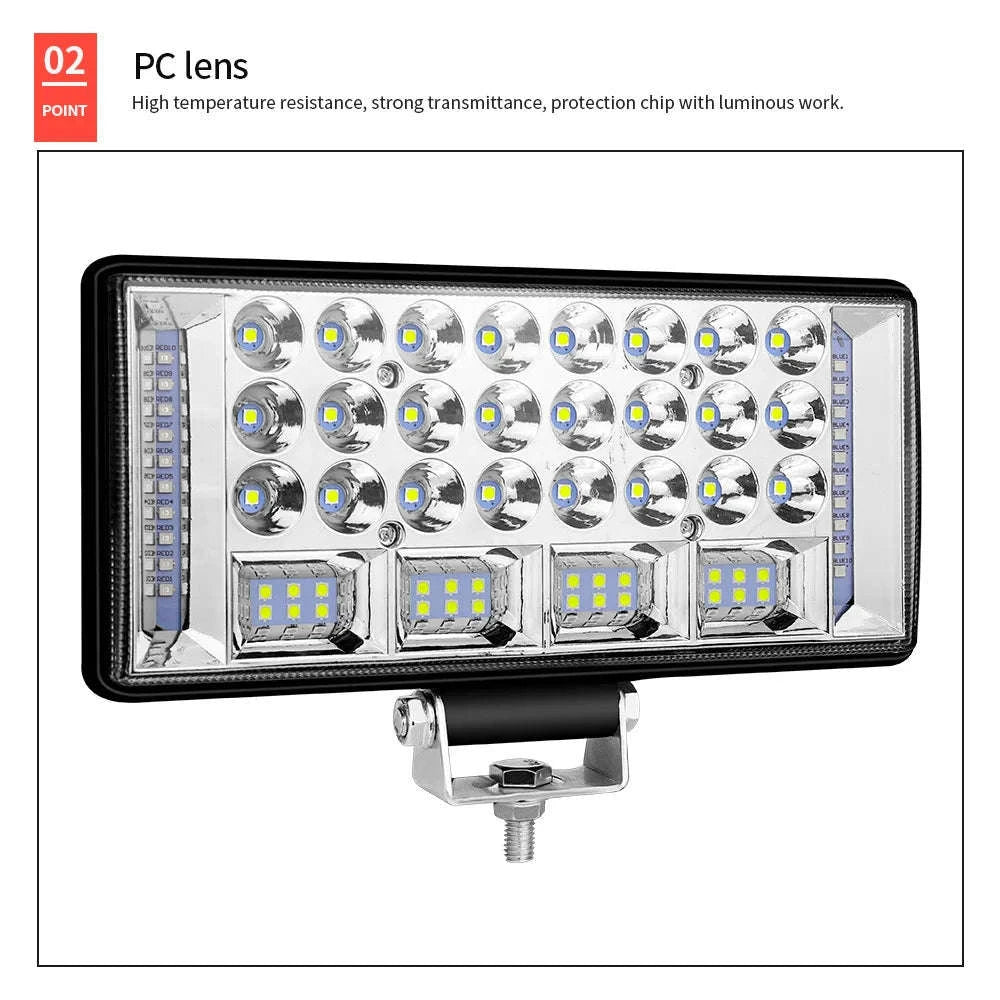 4-7 Inch LED Work Light Bar for Truck, Car, Boat, Tractor & ATV 12V/24V-2pcs 5inch 108W