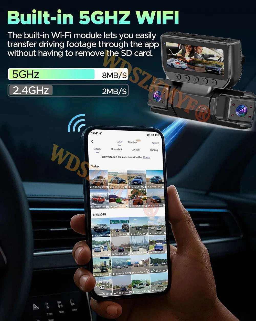4-Channel 360° WiFi Dash Cam with 1080P Recording & Parking Monitor-X145-WIFI 24H / 64G