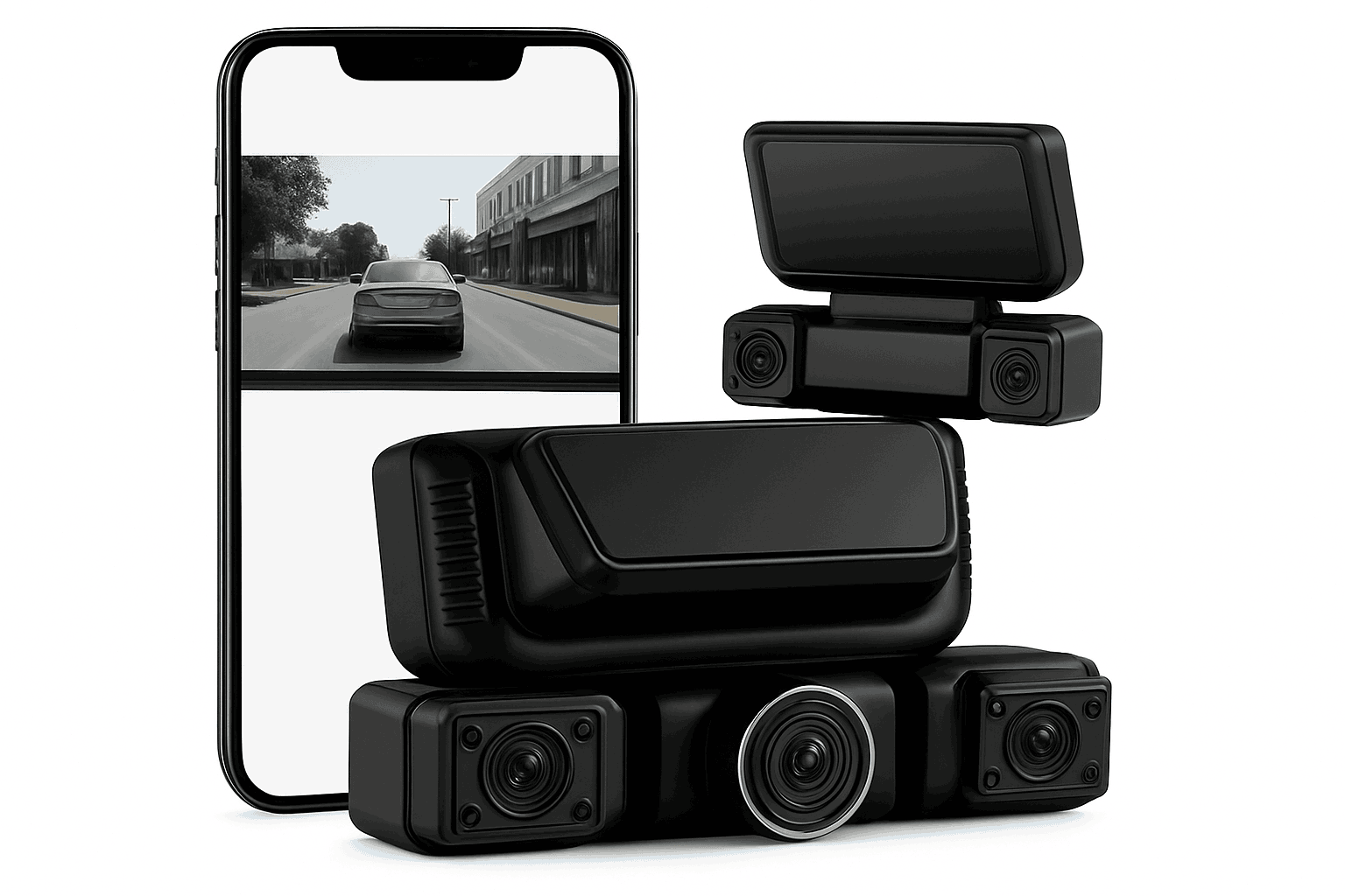 4-Channel 360° WiFi Dash Cam with 1080P Recording & Parking Monitor-X145-WIFI 24H / 64G