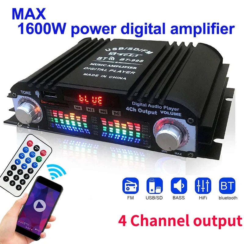 4-Channel Bluetooth Amplifier-Default Title