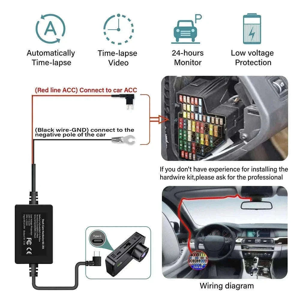 4 Channel Dash Cam 360° Car Video Recorder with Night Vision and Parking Monitor-4ch dash cam / No SD Card