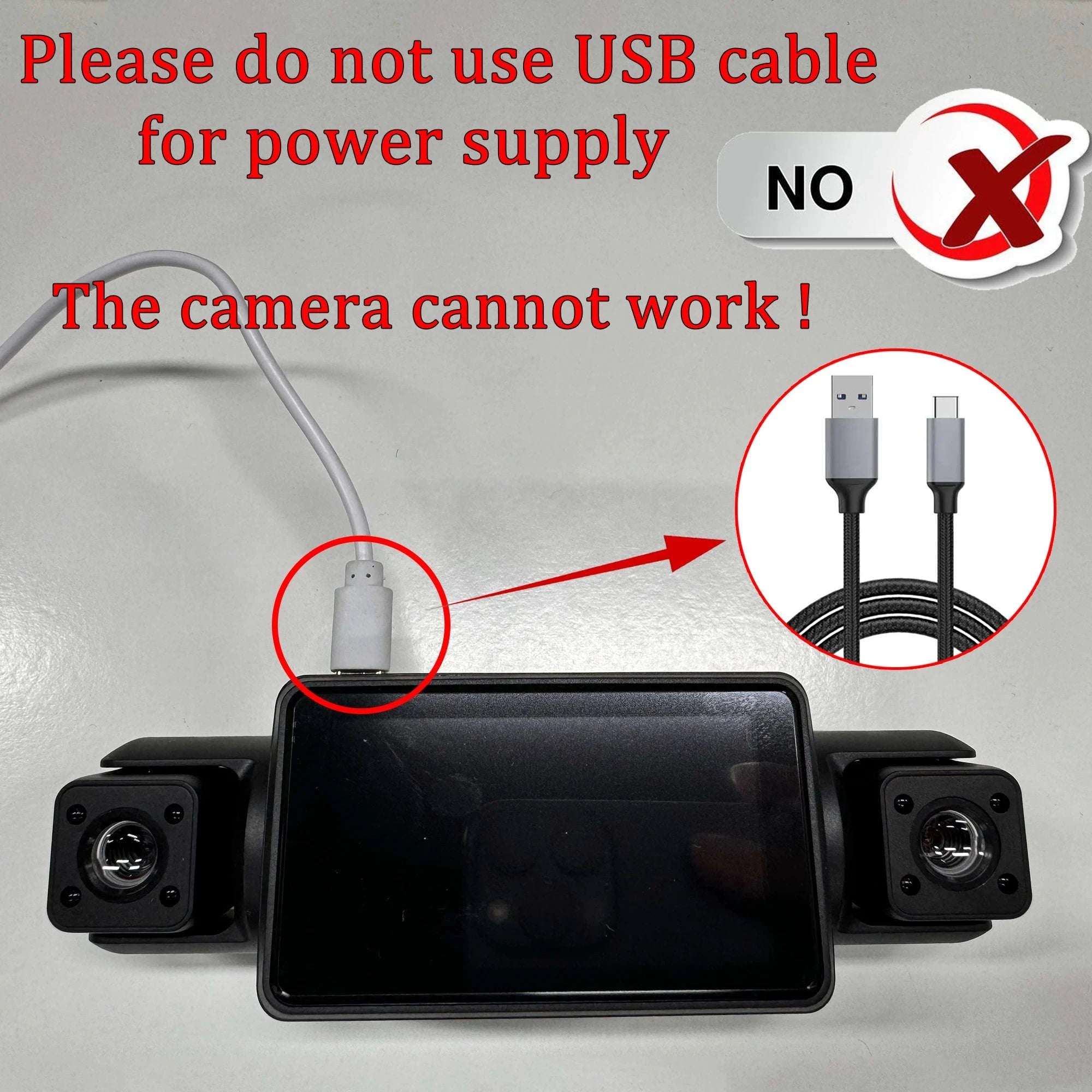 4-Channel WiFi Dash Camera with Night Vision-No Hardwire kit / China Mainland / No Card
