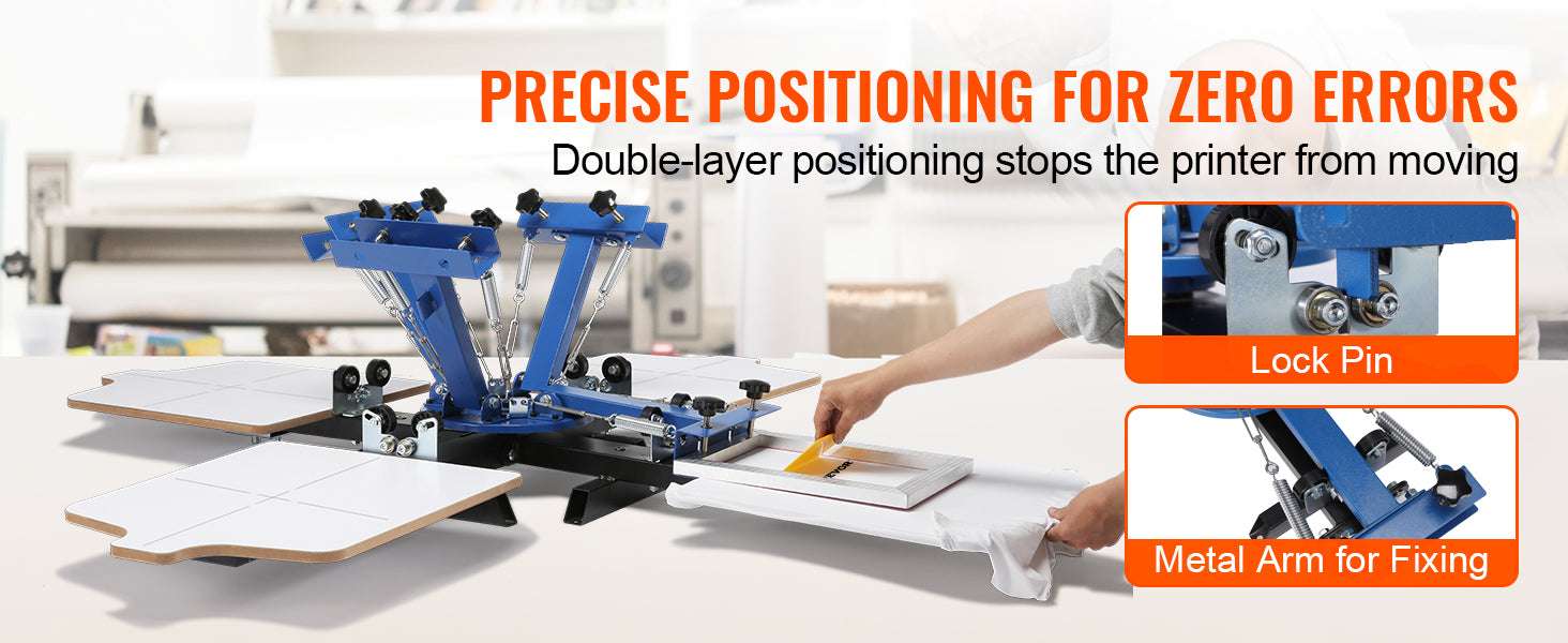 4 Color 4 Station Screen Printing Machine 360° Rotating Press 54x45cm-4 Color 4 Station / United States