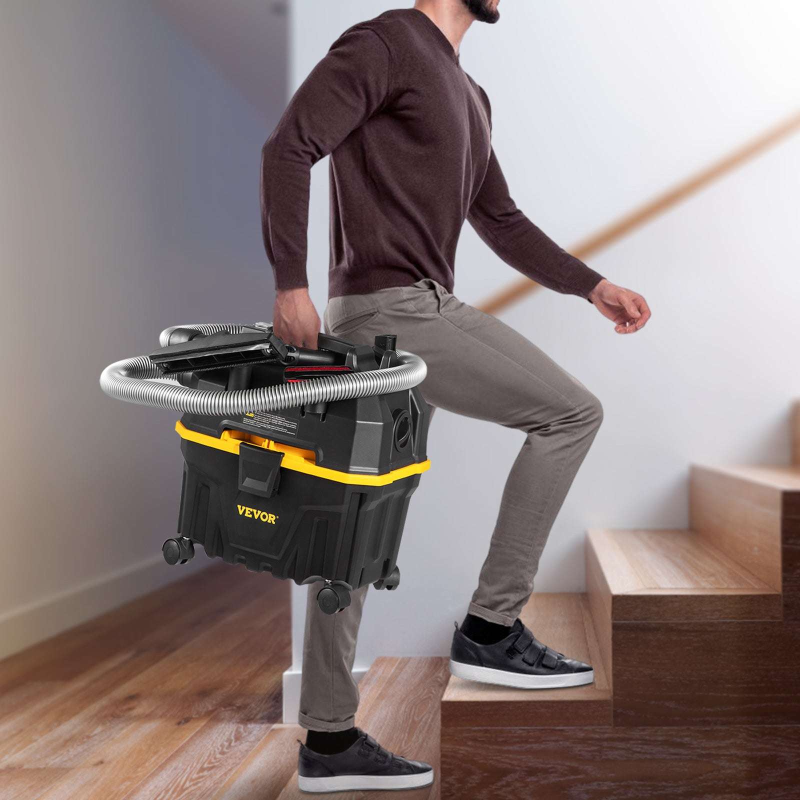 4 Gallon Wet Dry Shop Vacuum 5 Peak HP with Blower & Attachments-1200W 15L / United States
