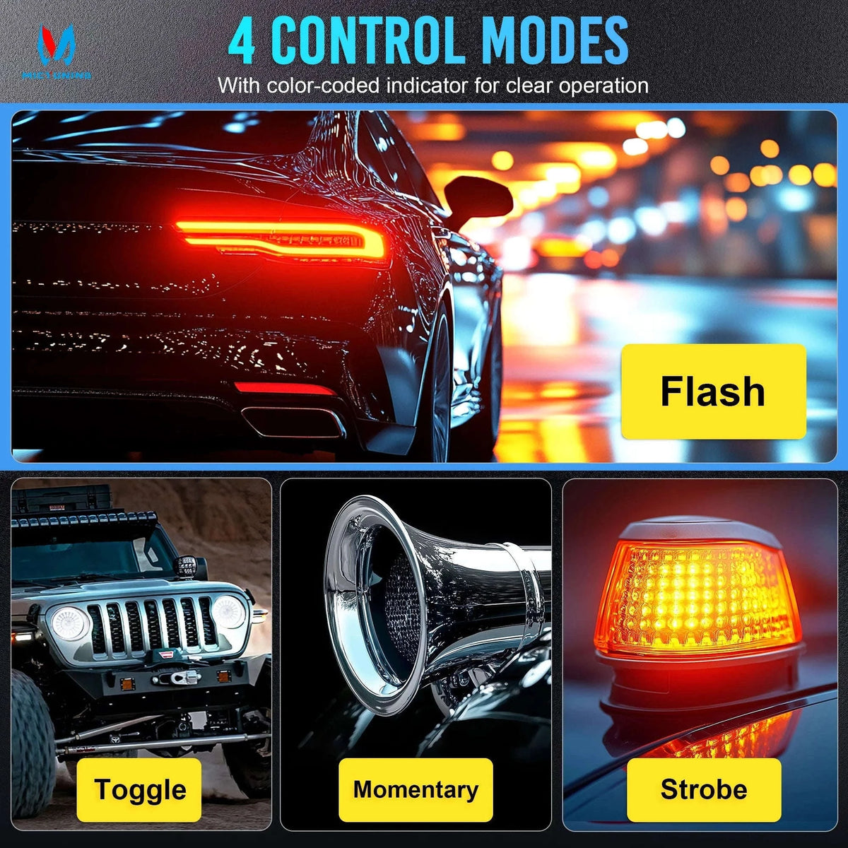 4-Gang/6-Gang Wireless Switch Panel for Car-BB40 / China Mainland