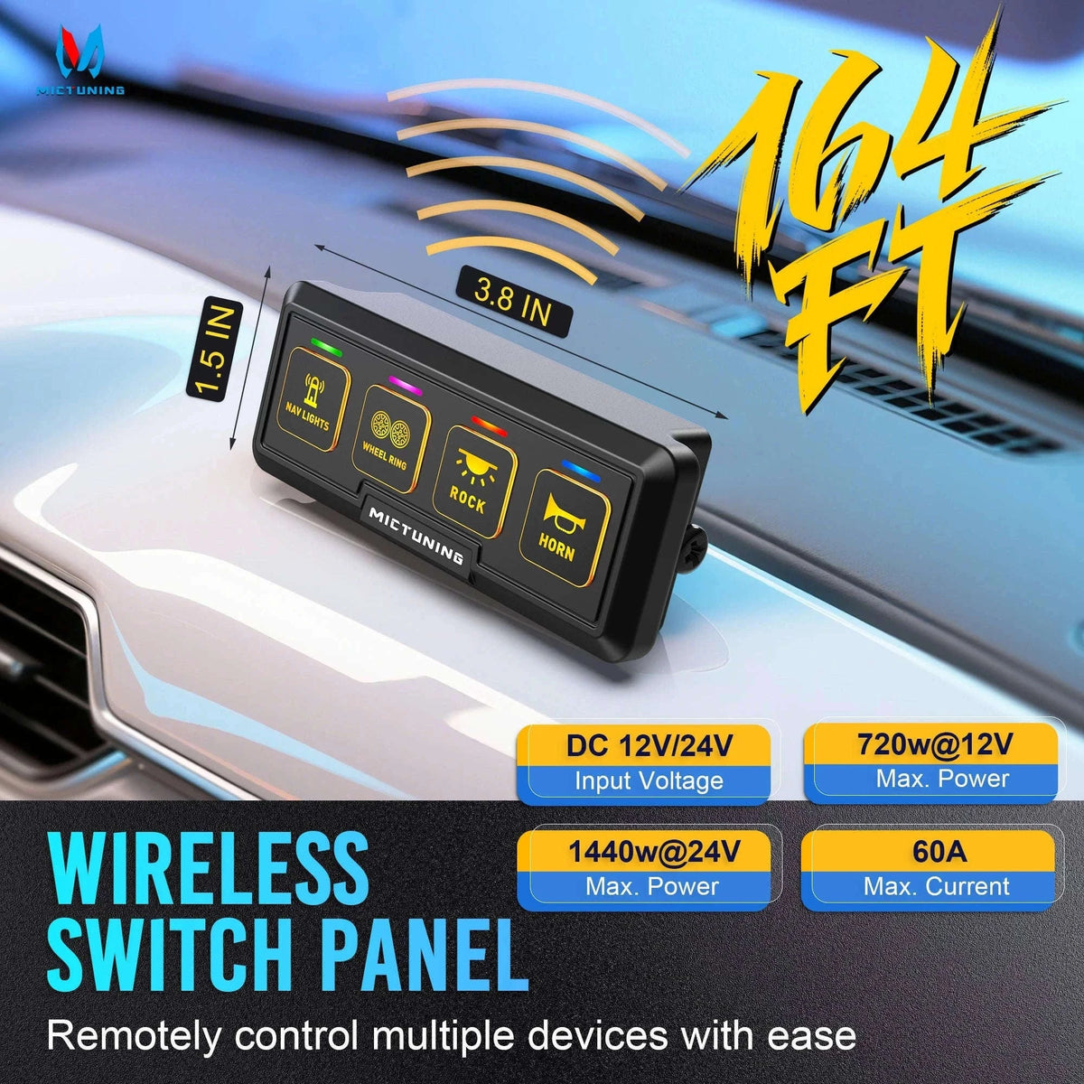 4-Gang/6-Gang Wireless Switch Panel for Car-BB40 / China Mainland