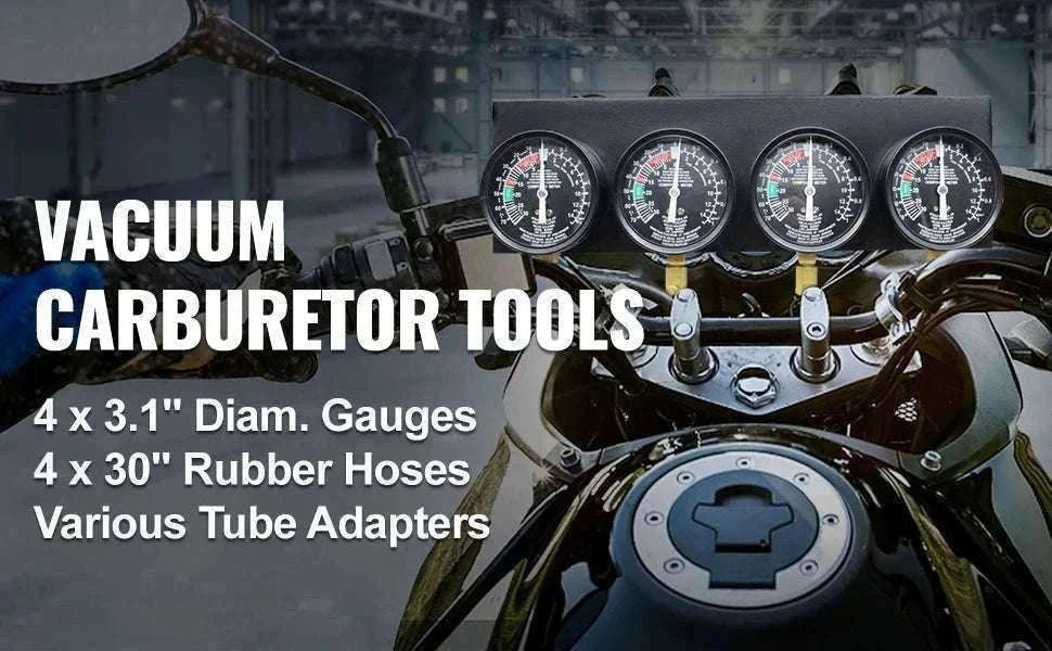 4-Gauge Carburetor Synchronizer Tool Kit with Hoses & Adapters-france