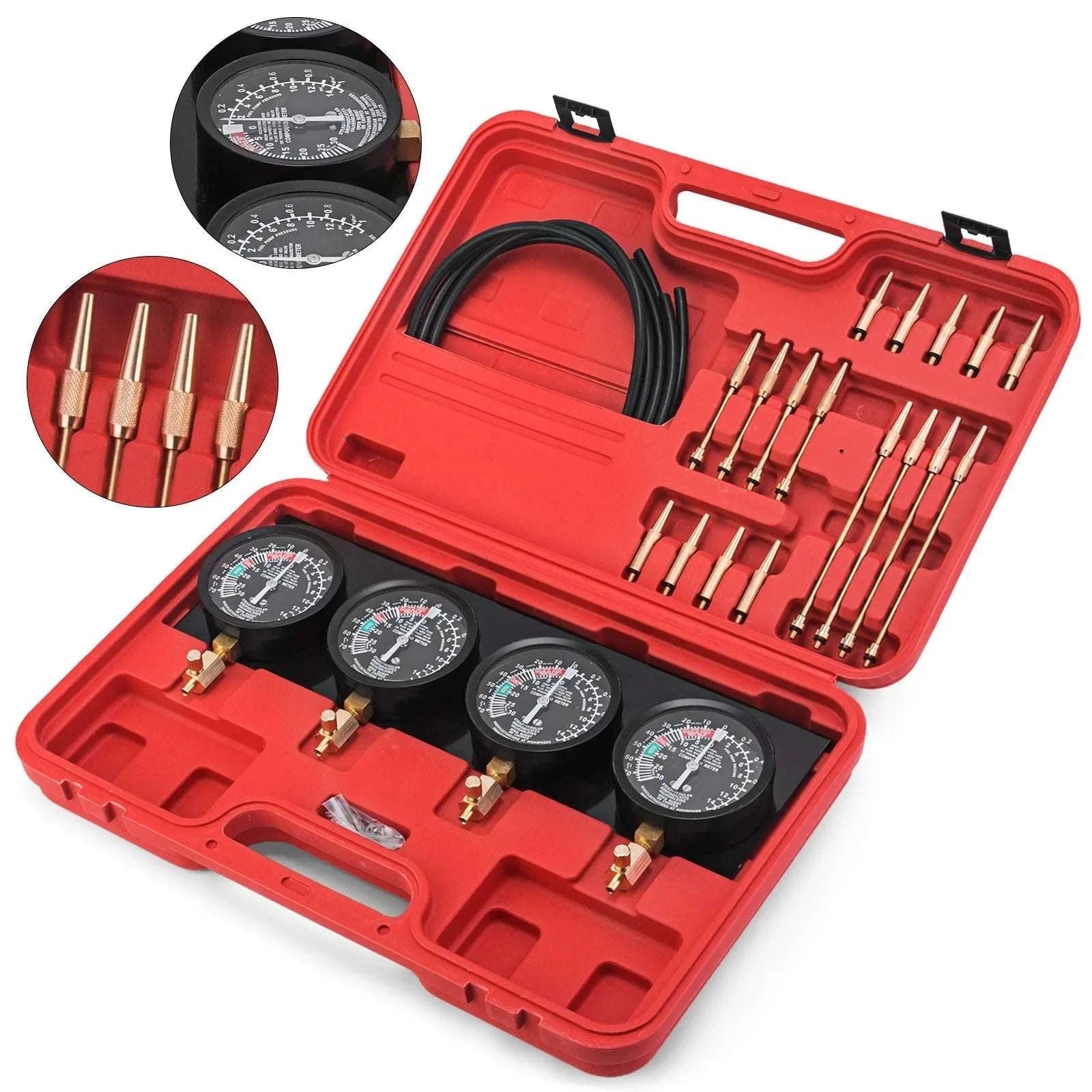 4-Gauge Carburetor Synchronizer Tool Kit with Hoses & Adapters-france