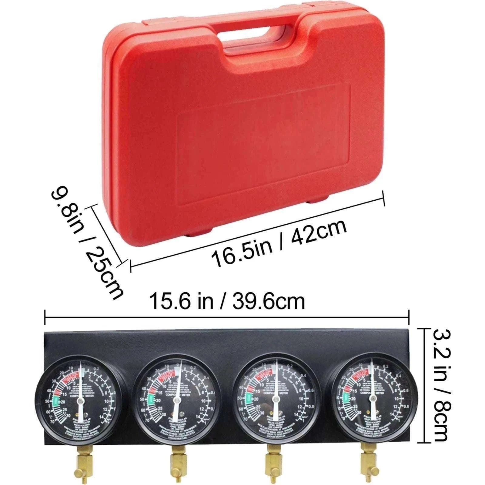 4-Gauge Carburetor Synchronizer Tool Kit with Hoses & Adapters-france