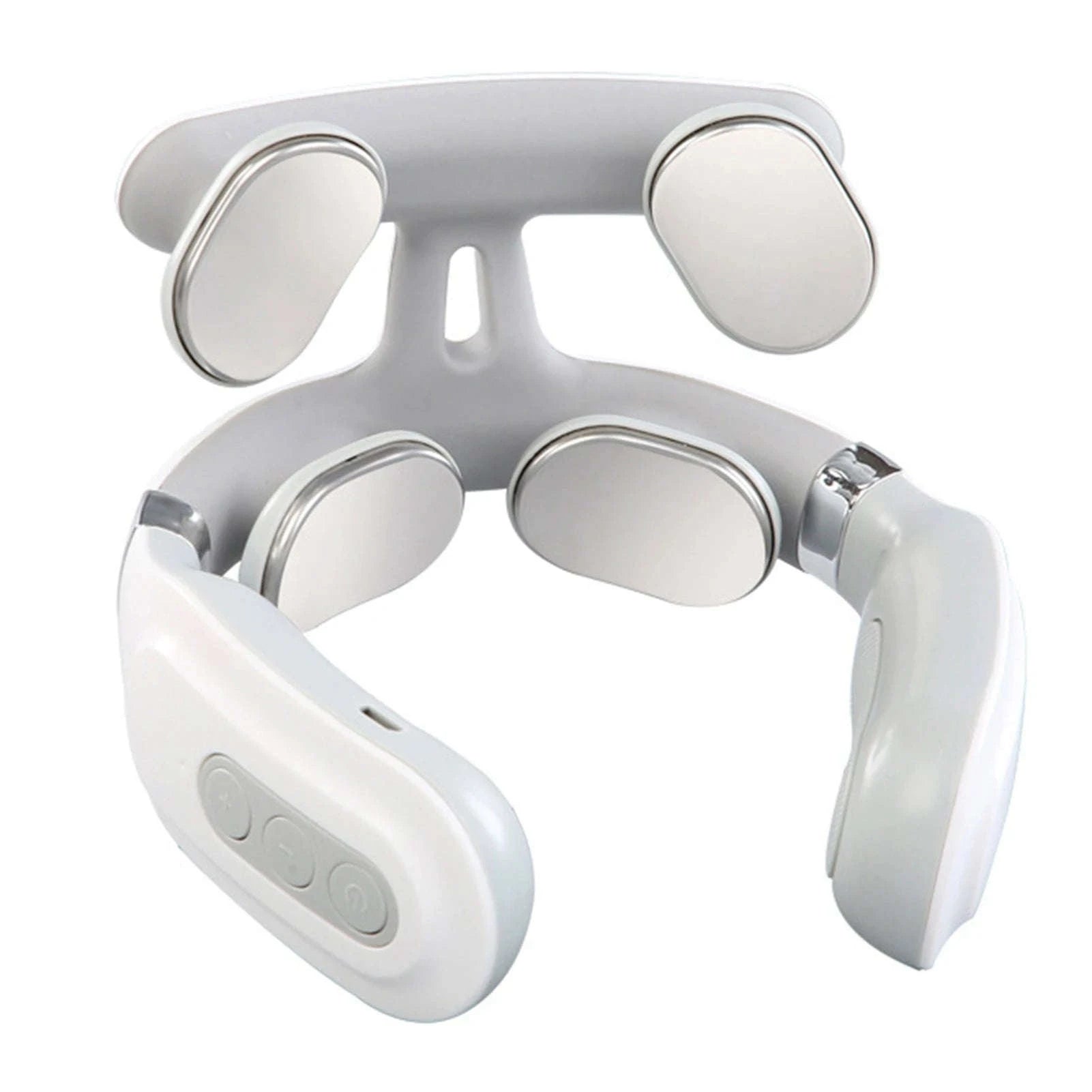 4-Head Neck Massager with Heating & Vibration Therapy-White