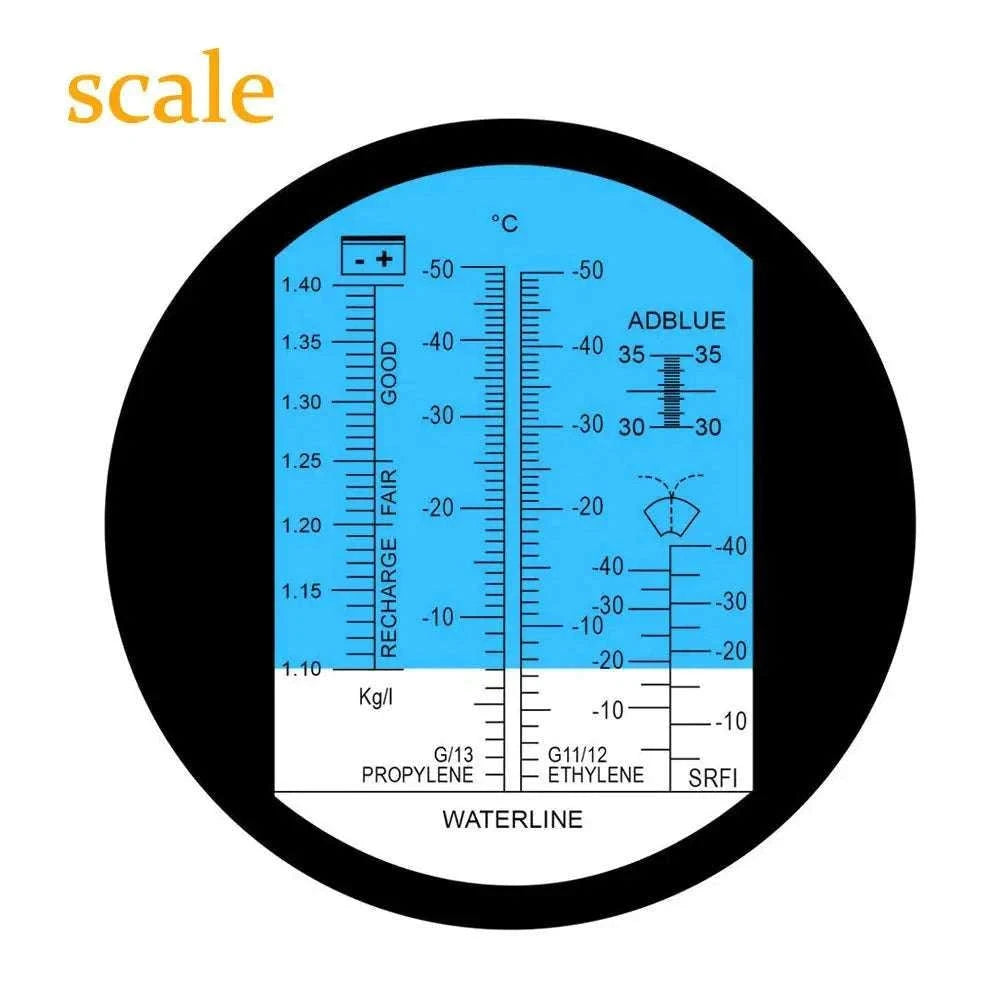 4-in-1 Automotive Refractometer for Antifreeze DEF Battery Fluid Testing-Default Title