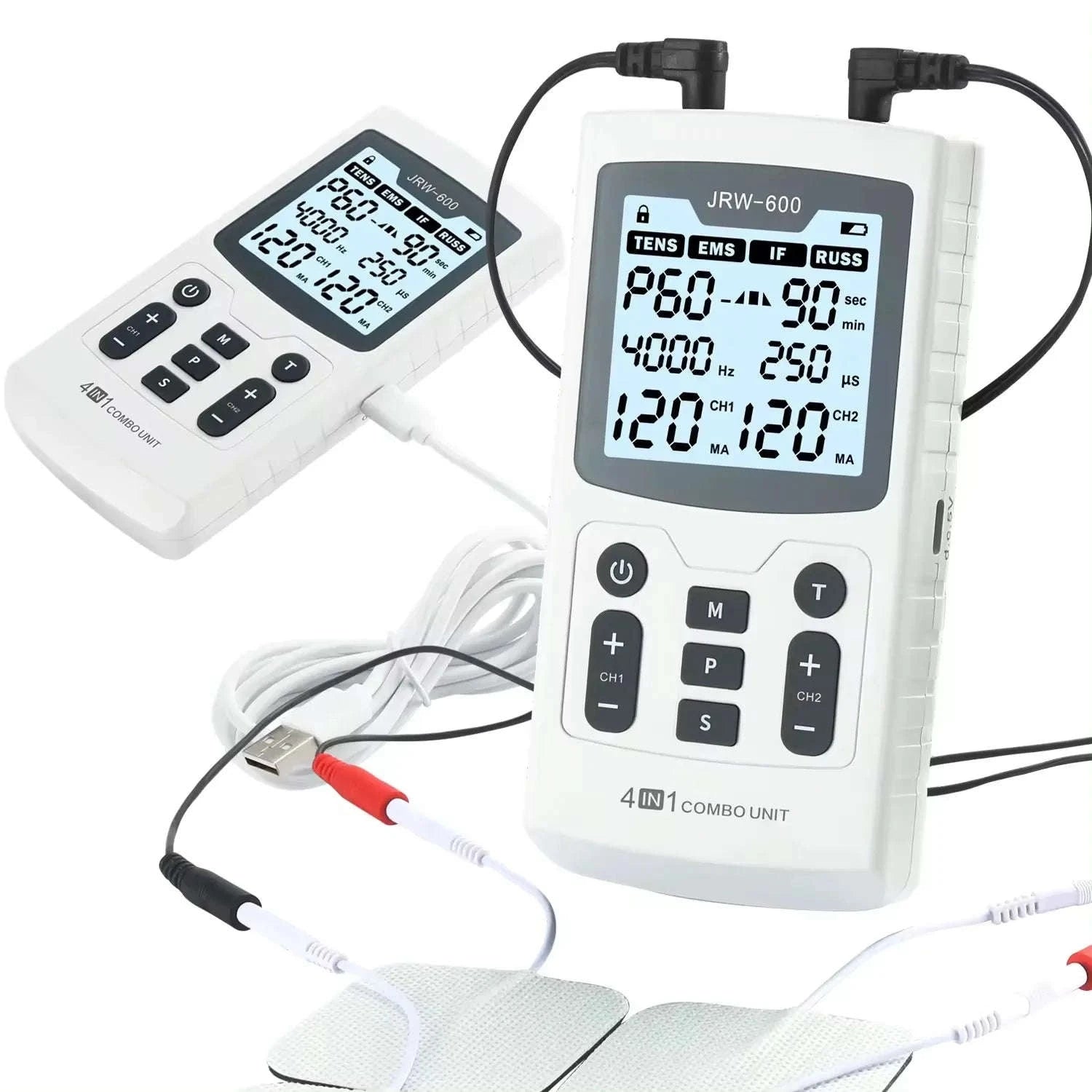 4‑in‑1 Electric Muscle Stimulation Device-JRW-600 WH