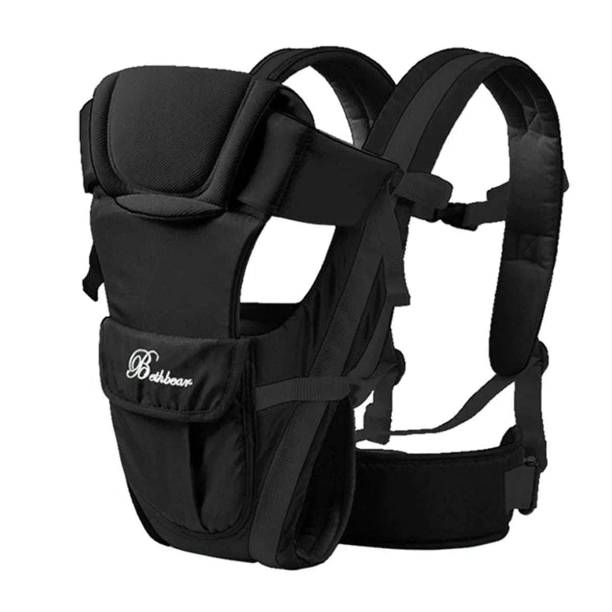 4-in-1 Ergonomic Baby Sling Carrier for Newborn to Toddler-Black