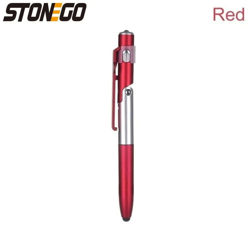 4-in-1 Foldable Pen Stylus with Light and Phone Stand-black