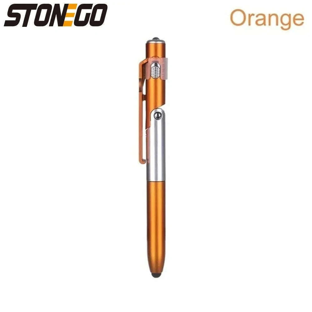 4-in-1 Foldable Pen Stylus with Light and Phone Stand-black