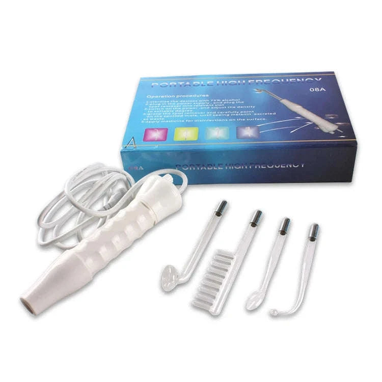 4-in-1 High Frequency Facial Wand for Acne, Wrinkles & Skin Tightening-Gold / United States