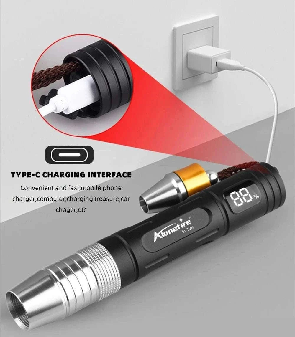 4-in-1 Jade Detector Light UV 365nm Rechargeable Flashlight-SV124