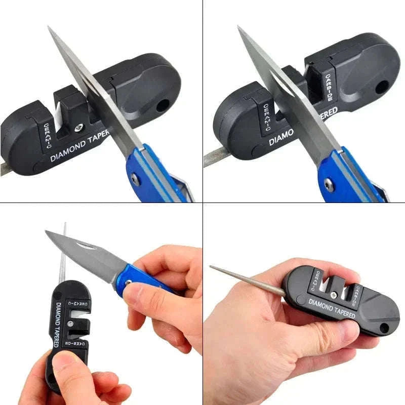 4-in-1 Portable Knife Sharpener for Outdoor Blades-