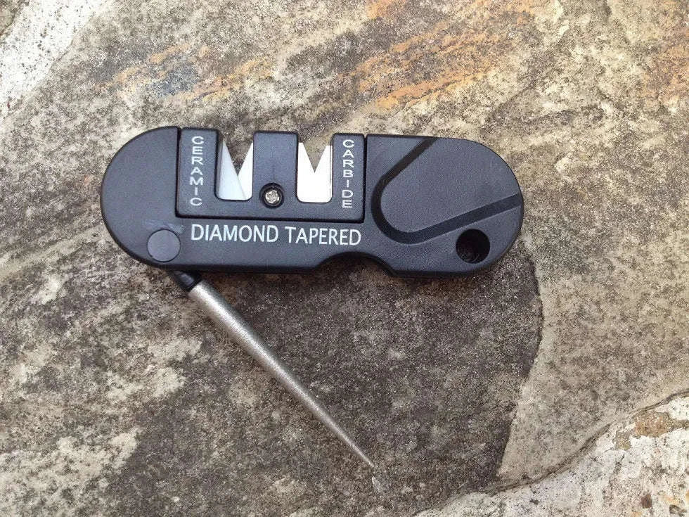 4-in-1 Portable Tungsten Ceramic Carbide Knife Sharpener Tool-WHITE / Style A