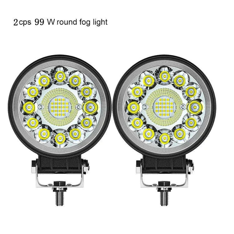 4 Inch 123W LED Work Light Bar 12V 24V-6pcs round 99W