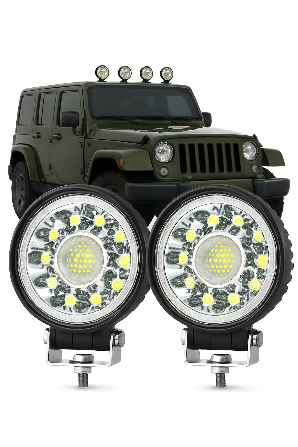 4 Inch 123W LED Work Light Bar 12V 24V