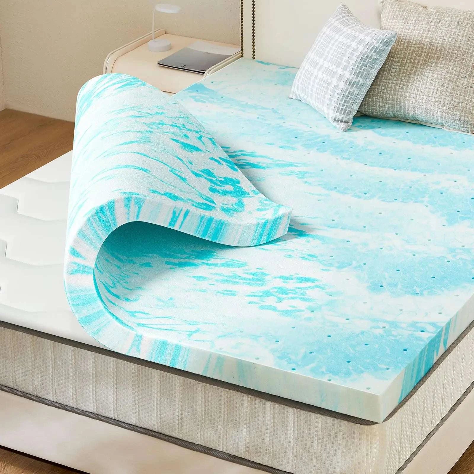 4 Inch Gel Memory Foam Mattress Topper Full Size Cooling Comfort-4IN TWI XL / United States