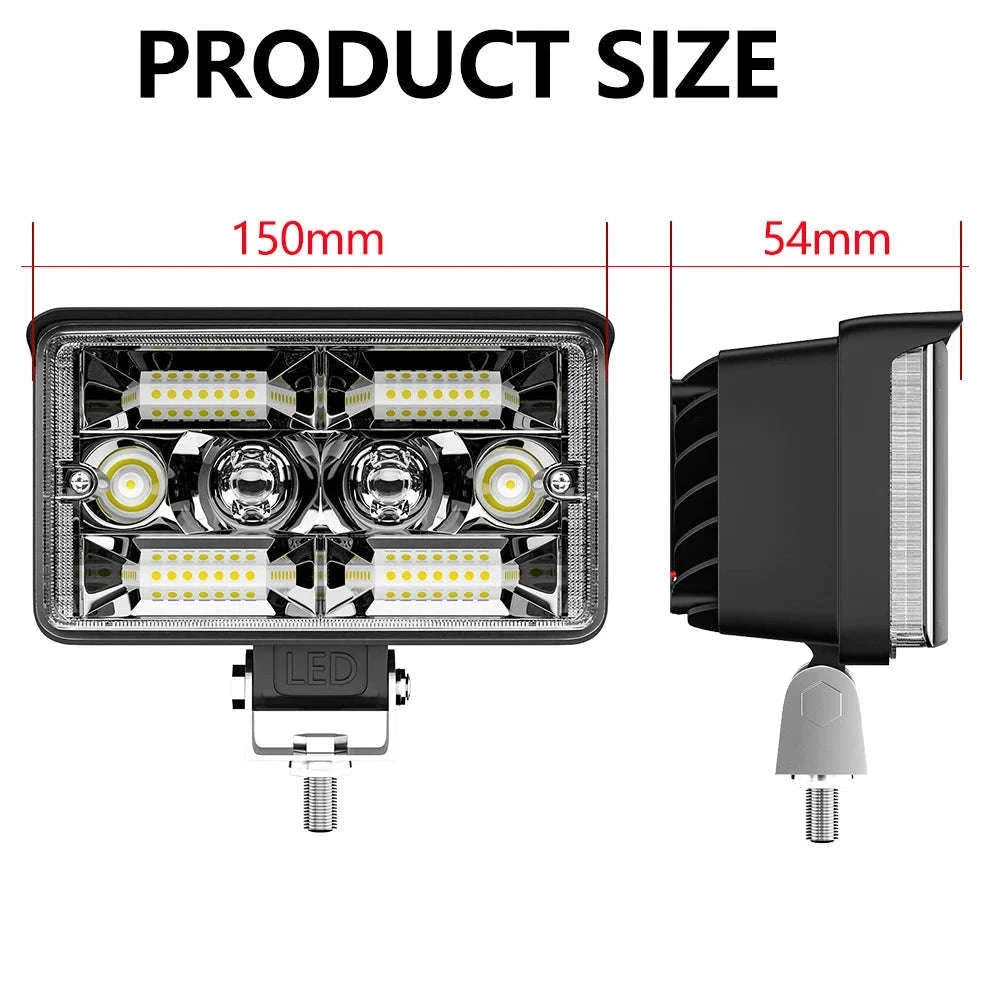 4 Inch LED Light Bar Yellow White Off Road Work Light 12V 24V-1 pcs