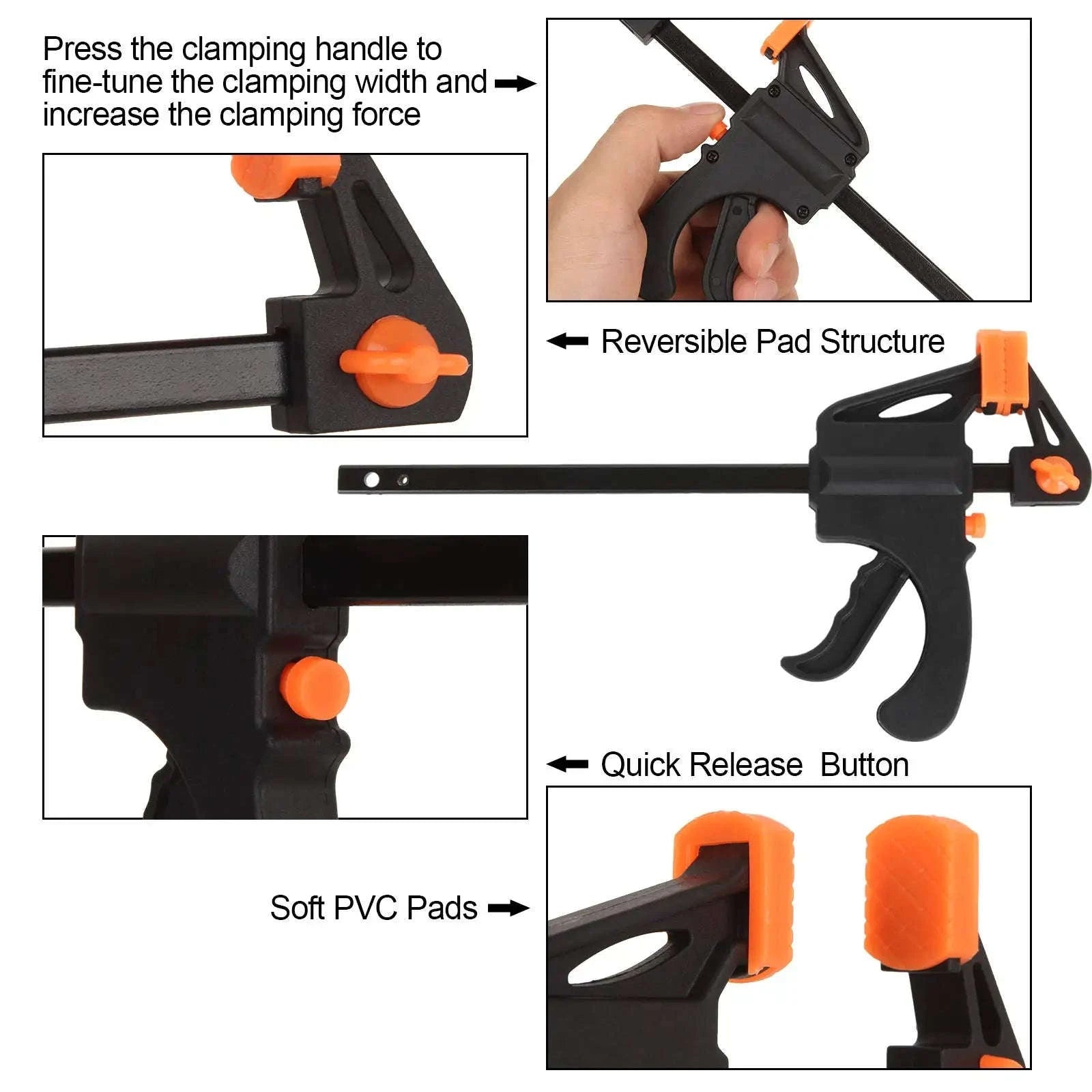 4 Inch Woodworking Clamp Clip Set-4inch 2pc