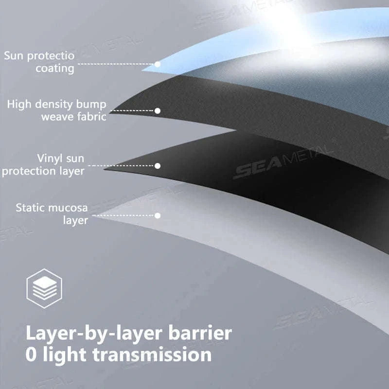 4-Layer Car Side Window Sun Shade Cover-Laser 4pcs