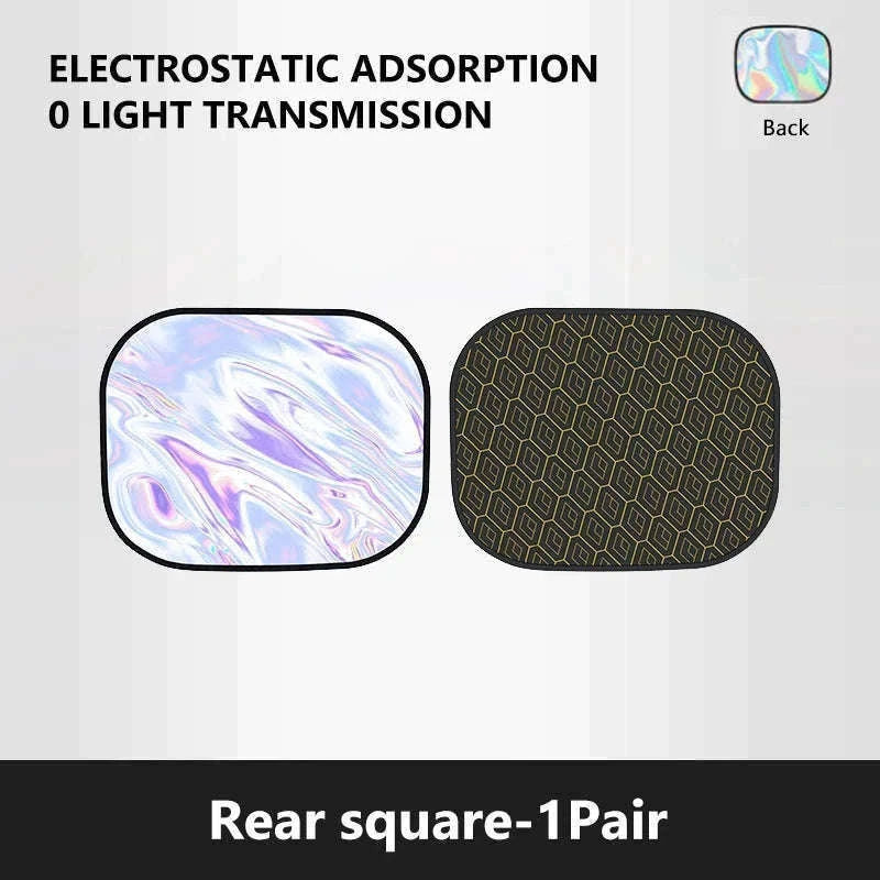 4-Layer Car Side Window Sun Shade Cover-Laser 4pcs