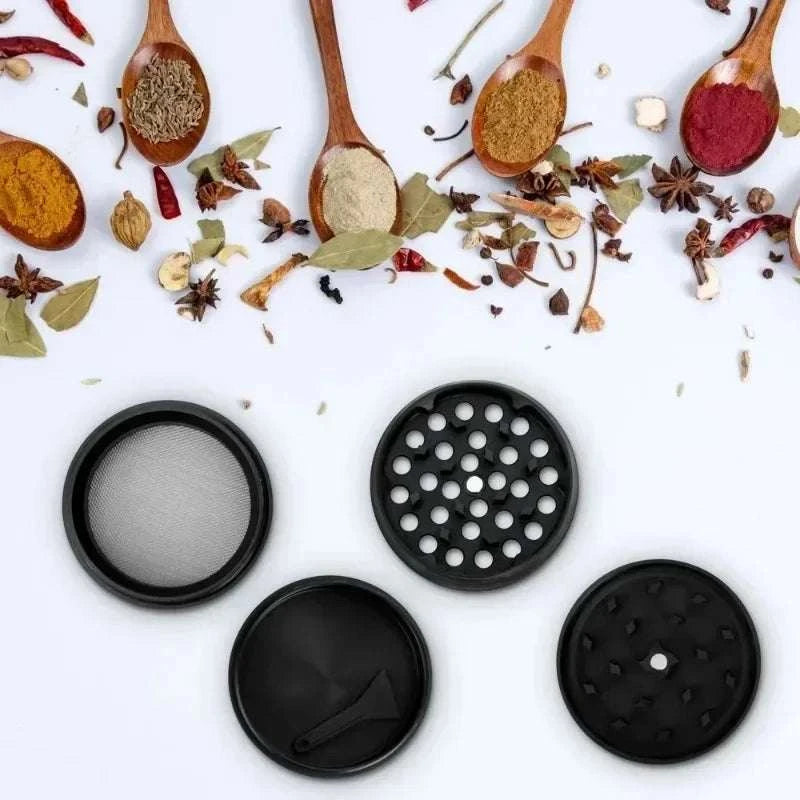 4-Layer Metal Herb Grinder with Magnetic Lid – Manual Spice Mill-United States / 1.6inch-40mm
