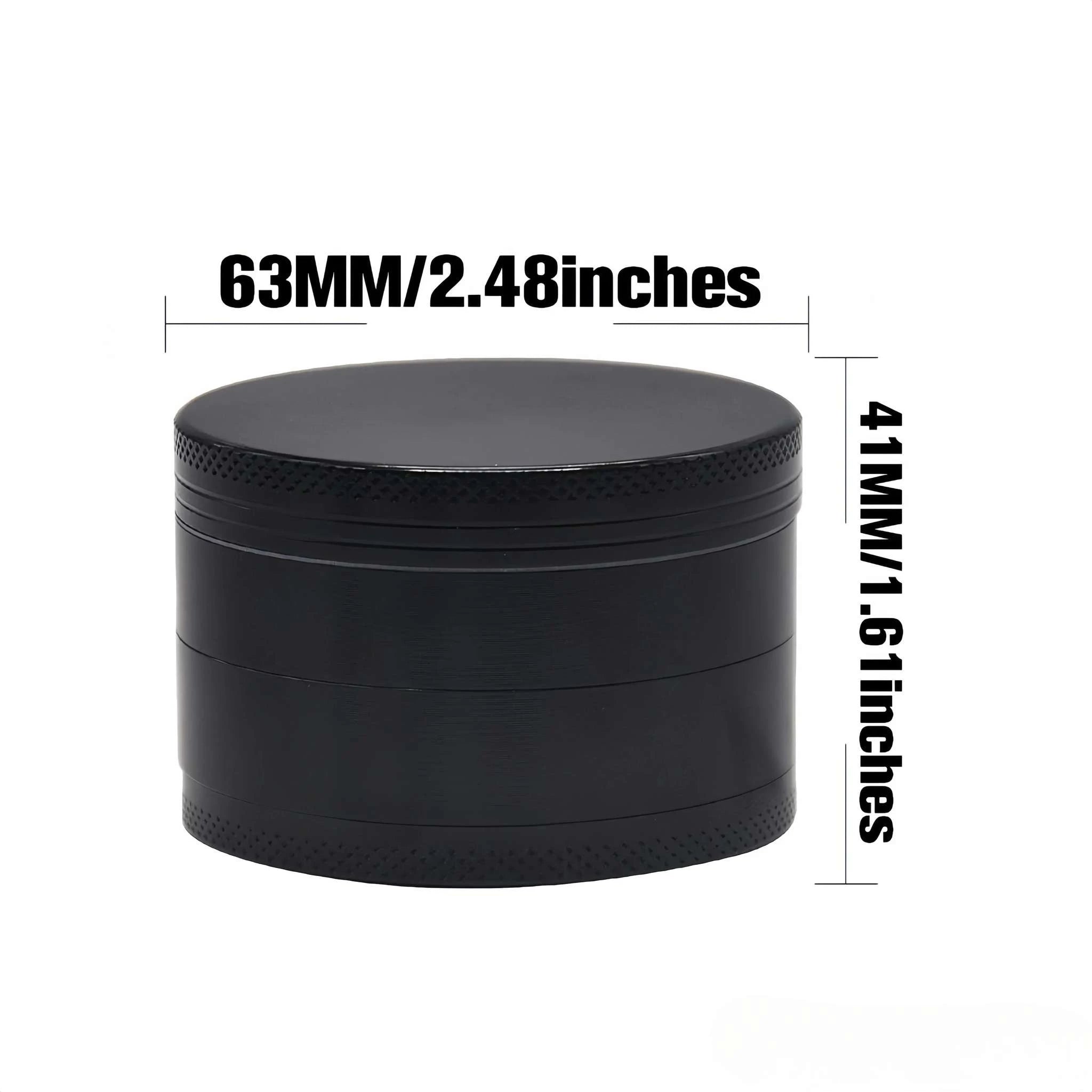 4-Layer Metal Herb Grinder with Magnetic Lid – Manual Spice Mill-United States / 1.6inch-40mm