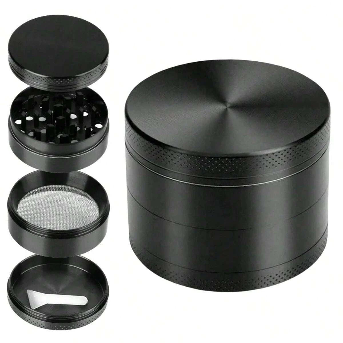 4-Layer Metal Herb Grinder with Magnetic Lid – Manual Spice Mill-United States / 1.6inch-40mm