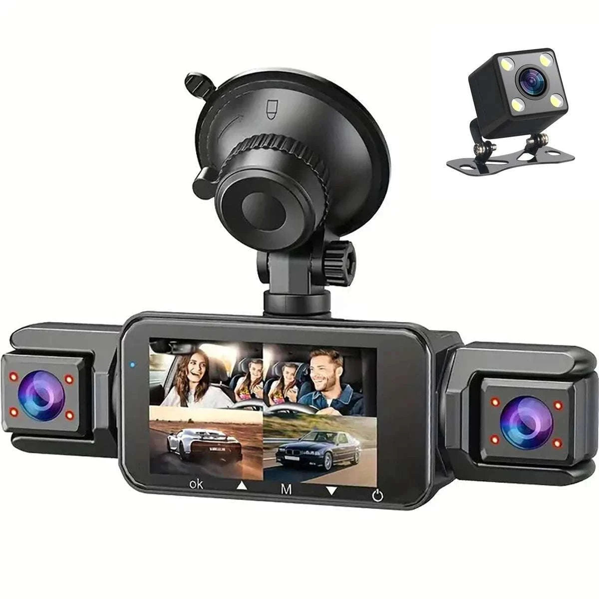 4-Lens 360° Dash Cam with Night Vision & 24H Parking Monitor-4-channel / 128G