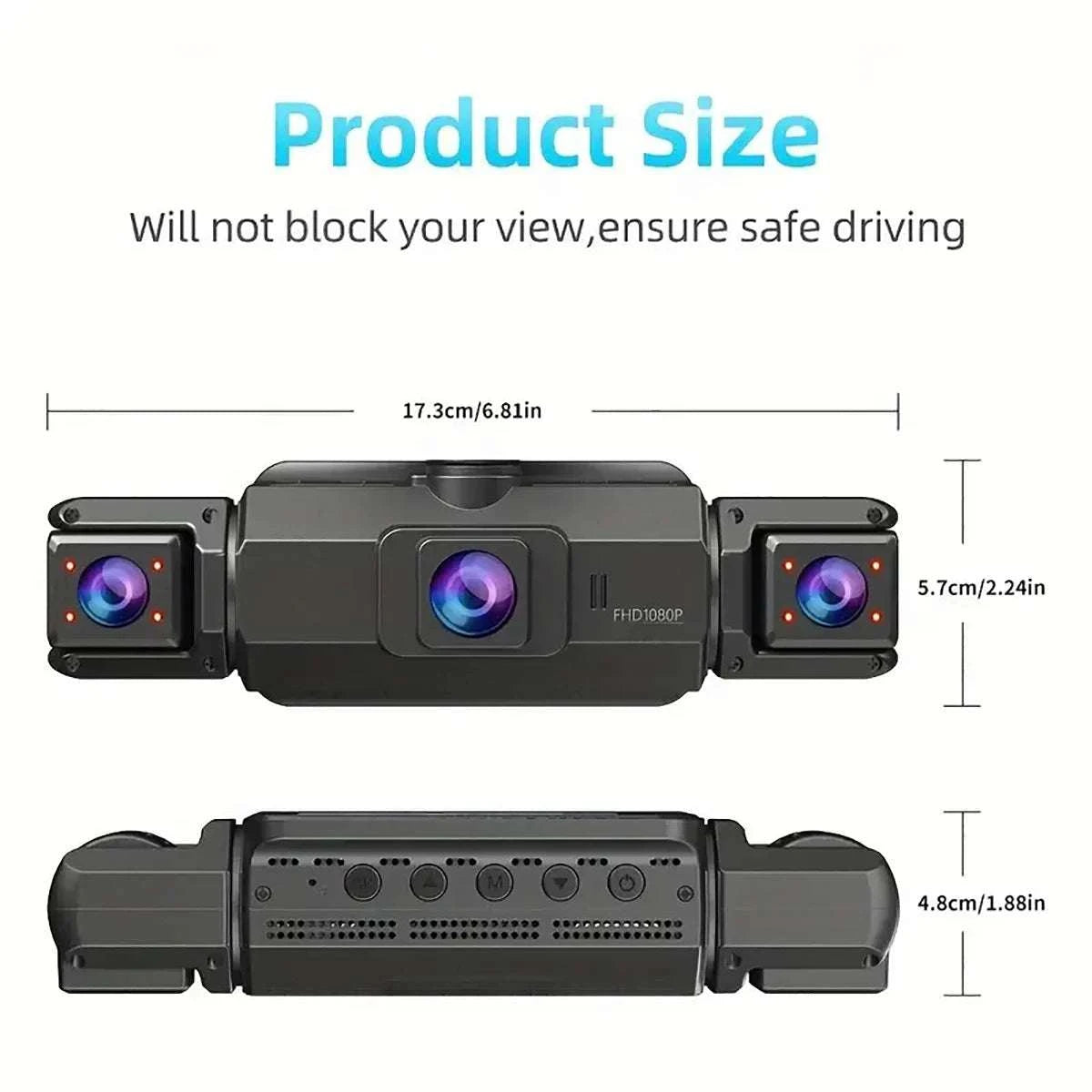 4-Lens 360° Dash Cam with Night Vision & 24H Parking Monitor-4-channel / 128G
