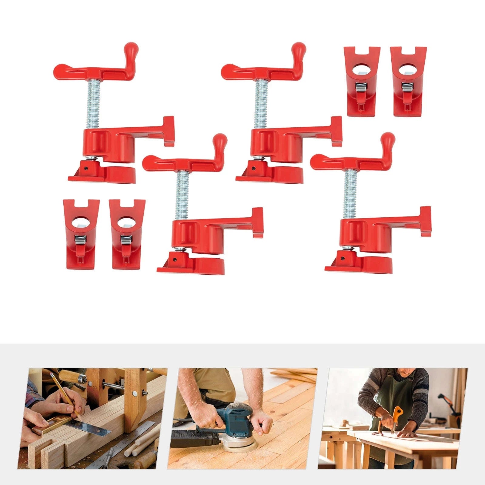 4-Pack 3/4 Inch Wood Gluing Pipe Clamp Set-Germany