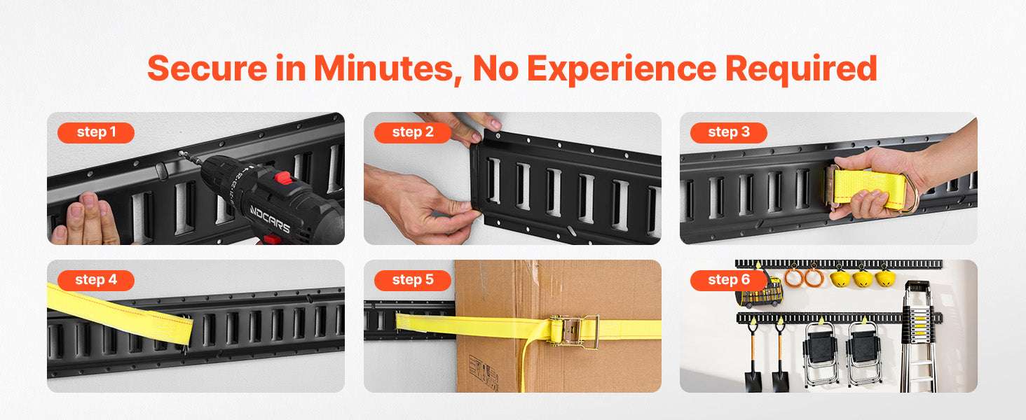 4-Pack 7.7ft E-Track Tie-Down Rails 2000 lb Cargo System-4 Pack / United States