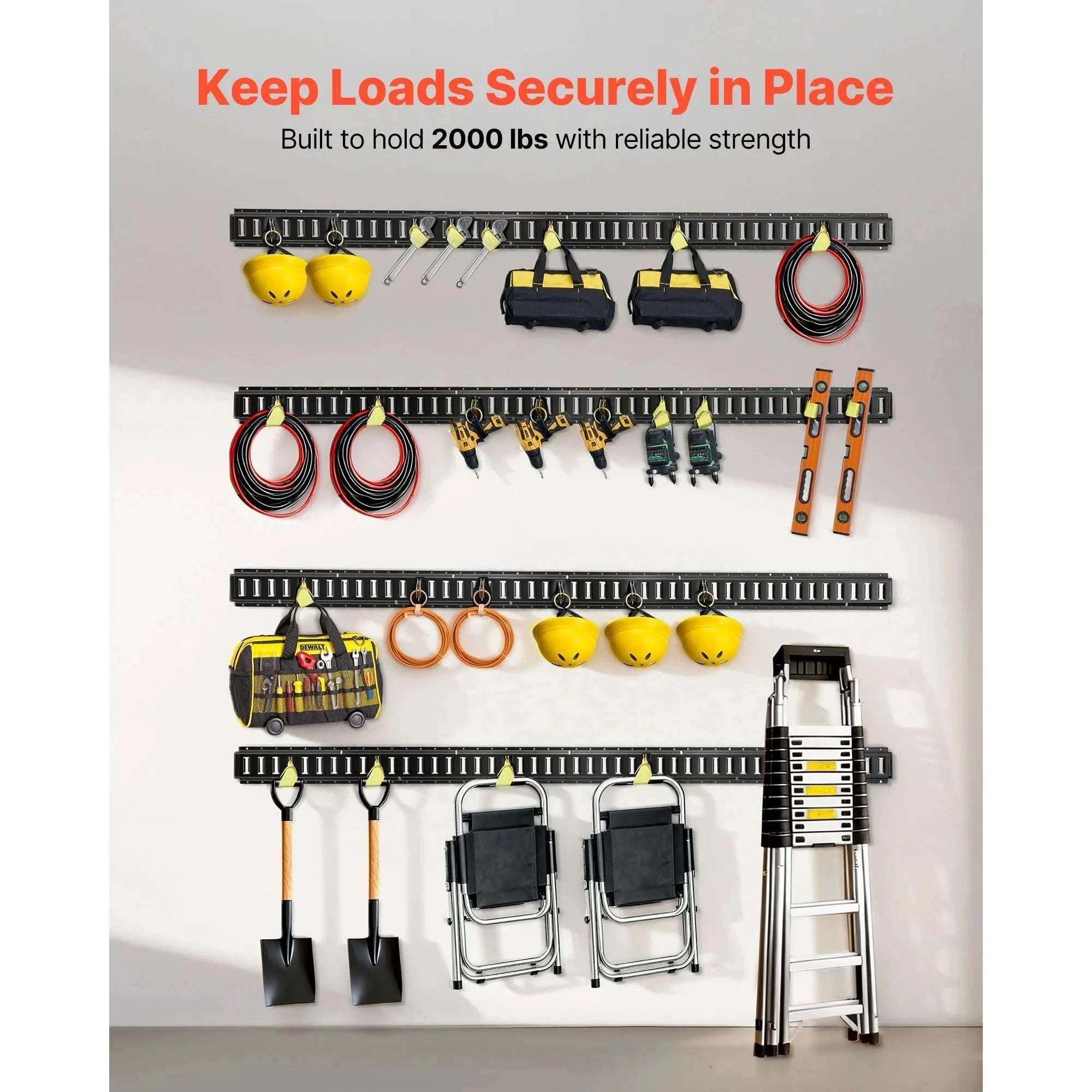 4-Pack 7.7ft E-Track Tie-Down Rails 2000 lb Cargo System-4 Pack / United States