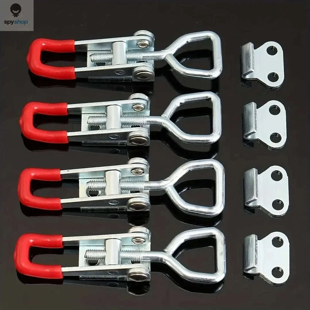 4 Pack Heavy Duty Adjustable Strap Latch Clamps-Red
