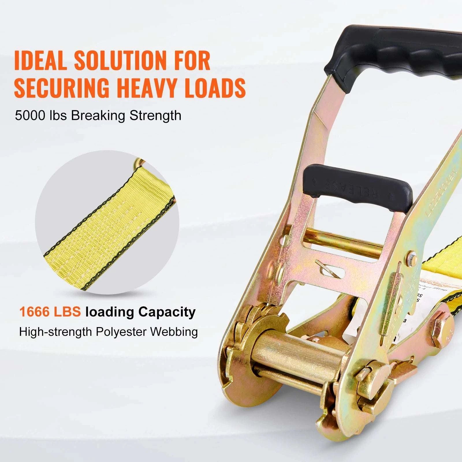 4-Pack Ratchet Tie Down Straps with J-Hooks for Cargo & Transport-2 x 15inch / spain